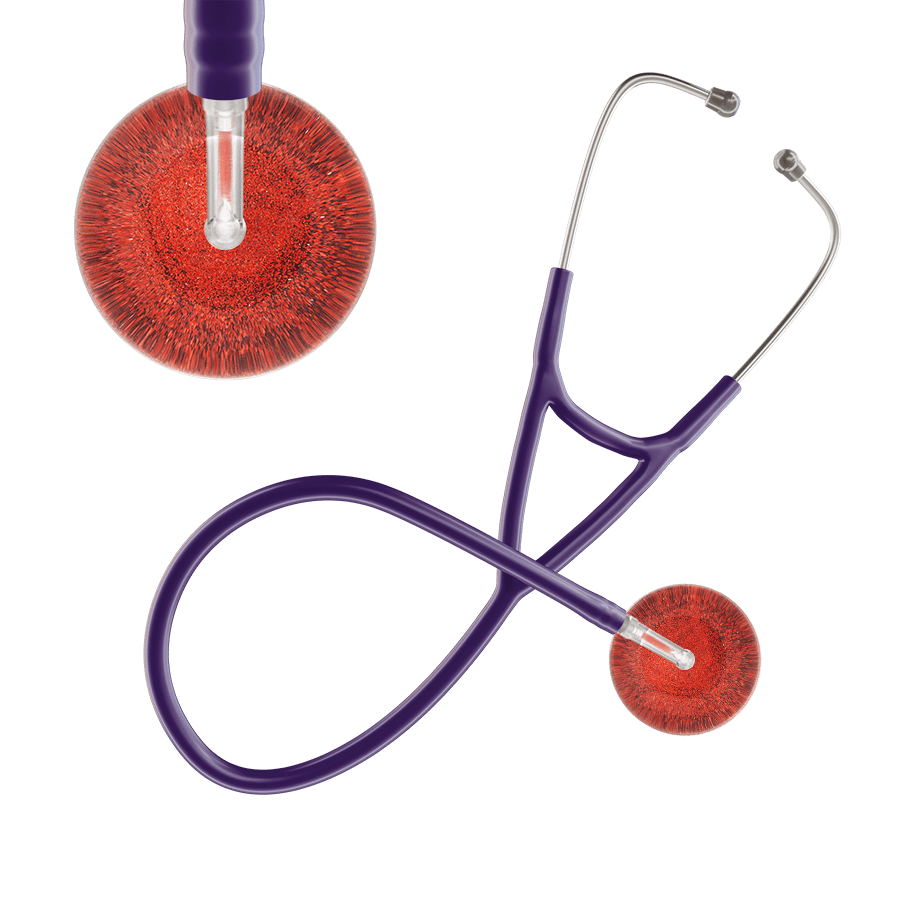 Dark Glitter & Sparkles Cardiology Stethoscope