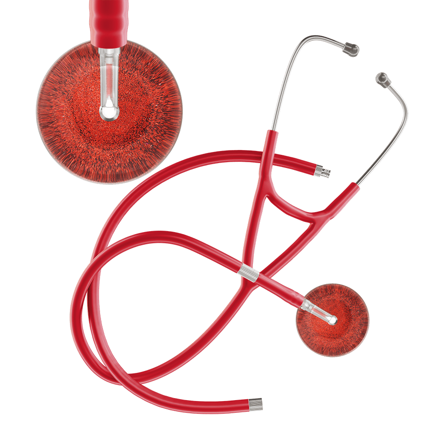Dark Glitter & Sparkles Cardiology Stethoscope
