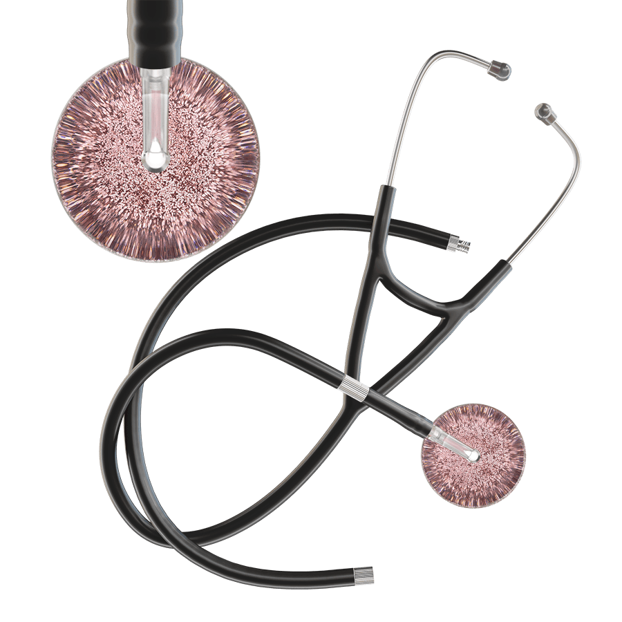 Light Glitter & Sparkles Cardiology Stethoscope