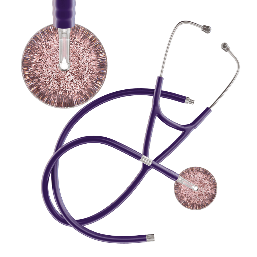 Light Glitter & Sparkles Cardiology Stethoscope