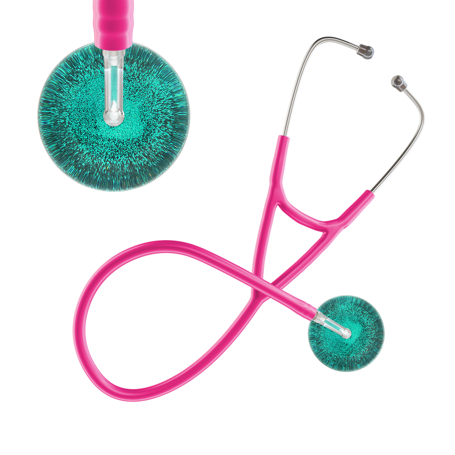Dark Glitter & Sparkles Cardiology Stethoscope