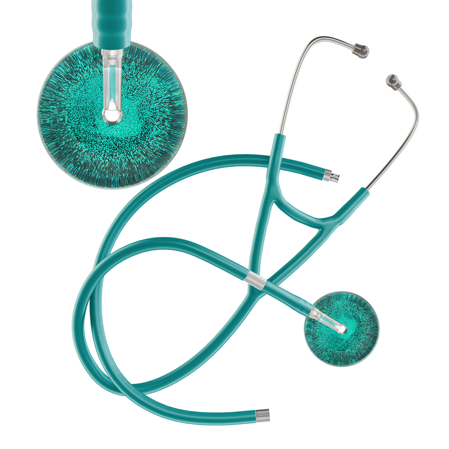 Dark Glitter & Sparkles Cardiology Stethoscope