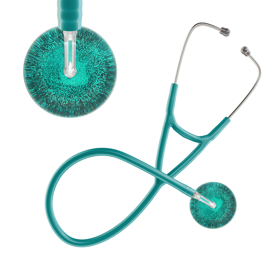 Dark Glitter & Sparkles Cardiology Stethoscope