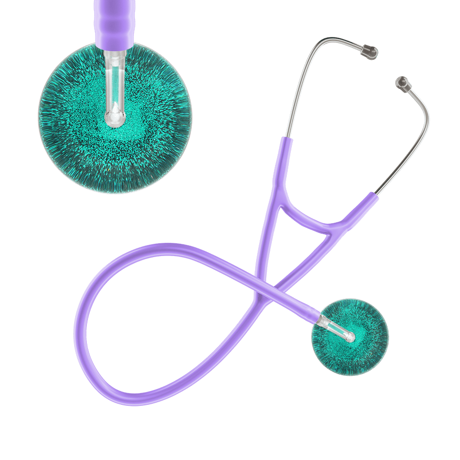 Dark Glitter & Sparkles Cardiology Stethoscope