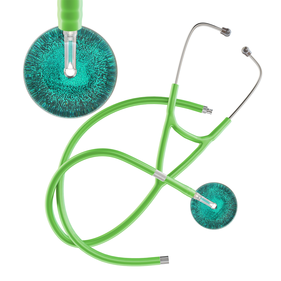 Dark Glitter & Sparkles Cardiology Stethoscope
