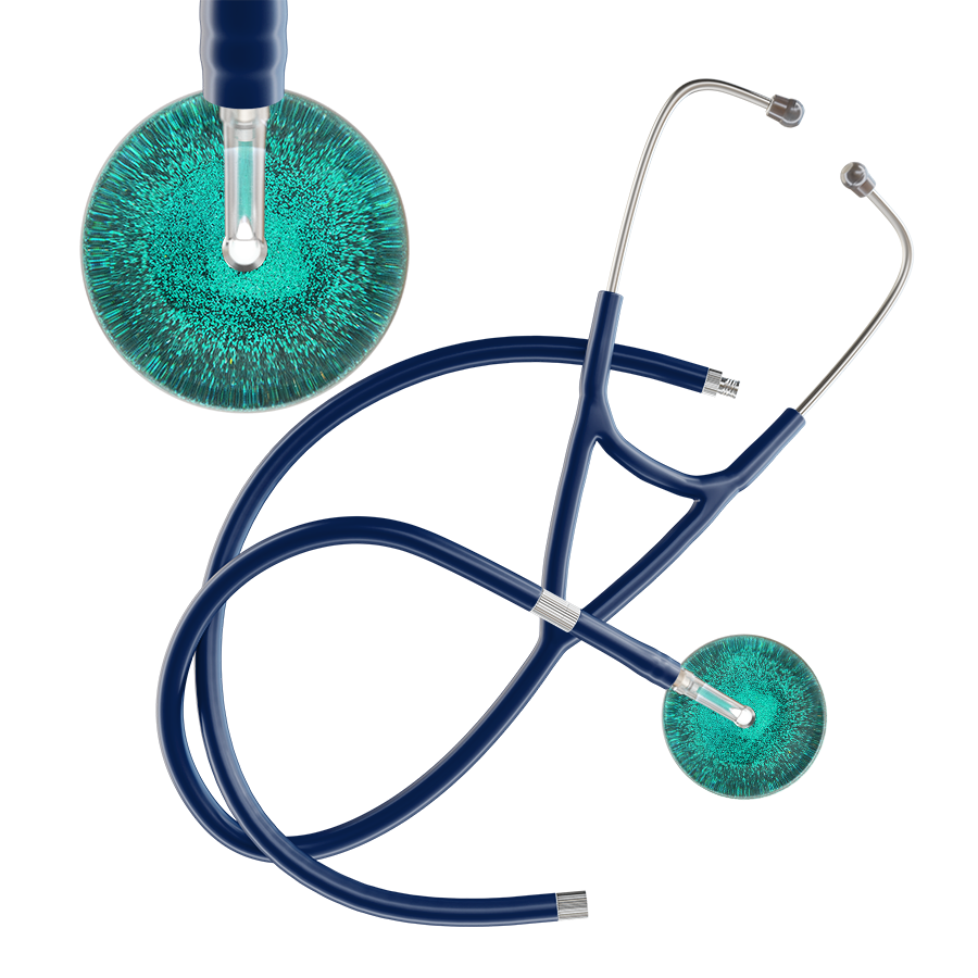 Dark Glitter & Sparkles Cardiology Stethoscope