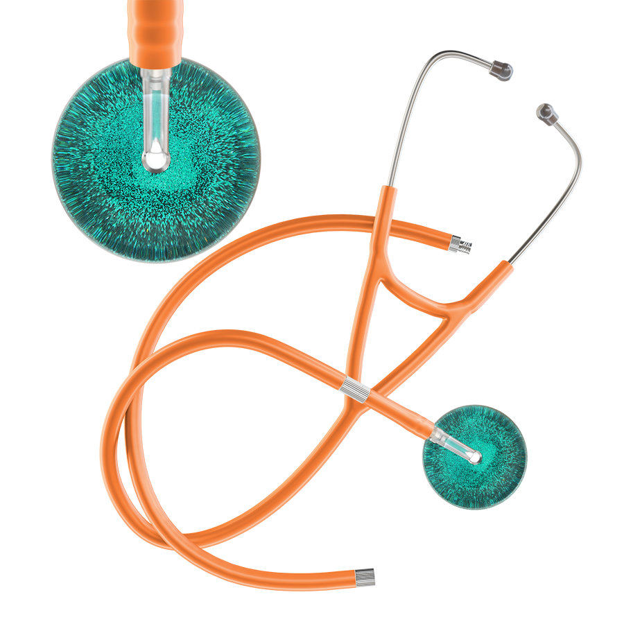Dark Glitter & Sparkles Cardiology Stethoscope
