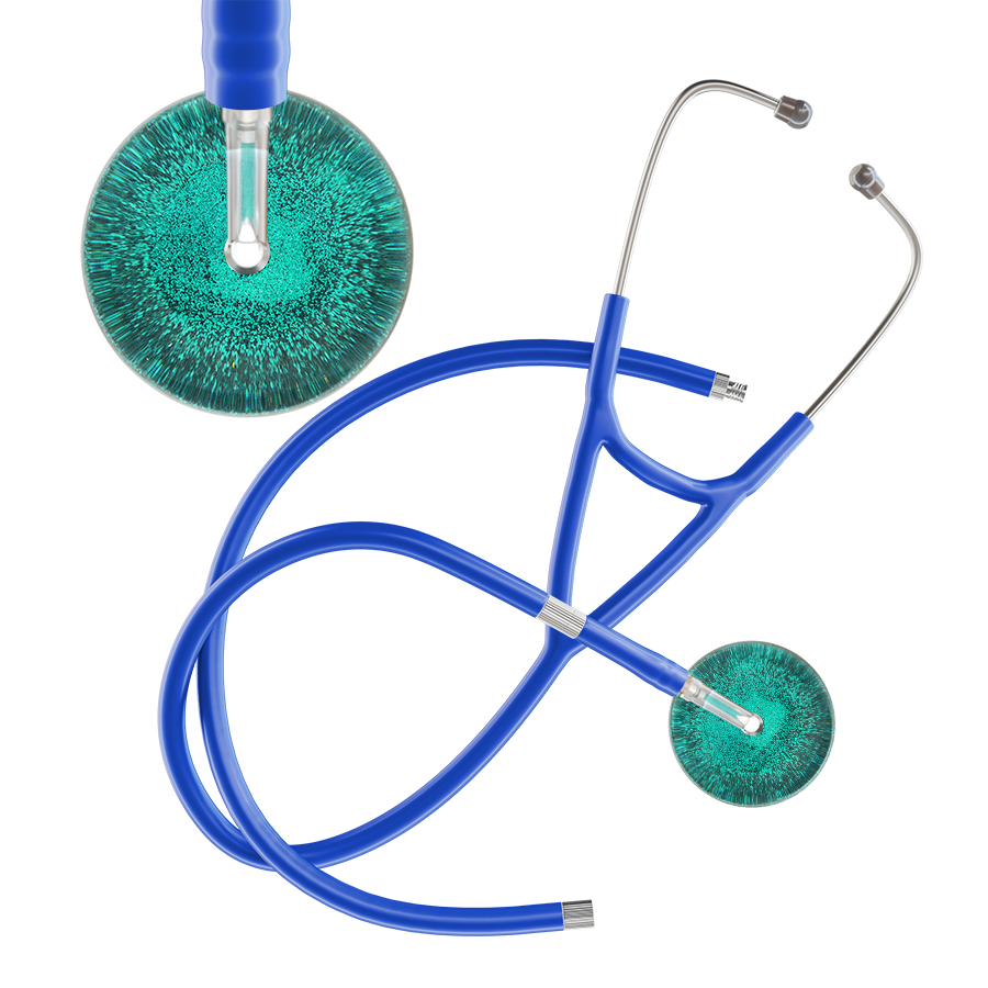 Dark Glitter & Sparkles Cardiology Stethoscope
