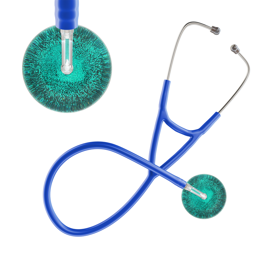 Dark Glitter & Sparkles Cardiology Stethoscope