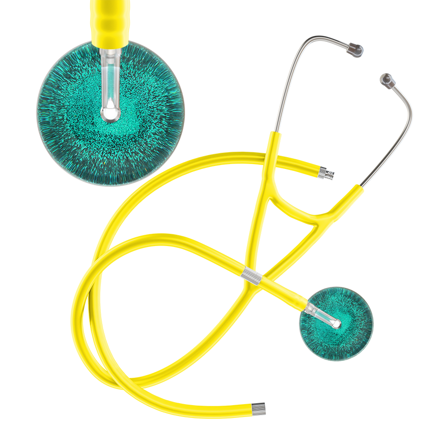 Dark Glitter & Sparkles Cardiology Stethoscope