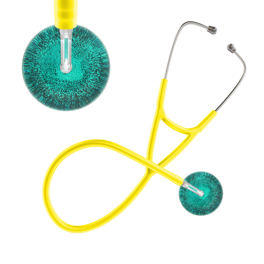 Dark Glitter & Sparkles Cardiology Stethoscope