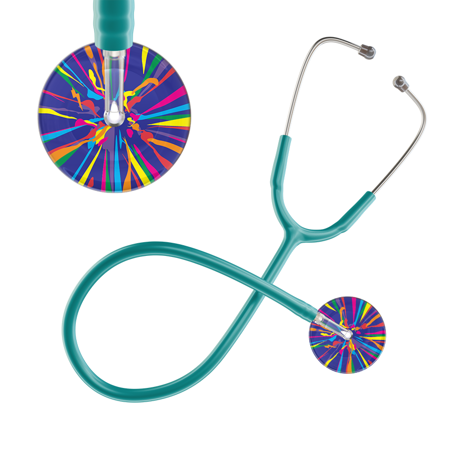 Ultrascope Single Stethoscope Royal Blue Confetti / Adult / Jade Confetti Stethoscope
