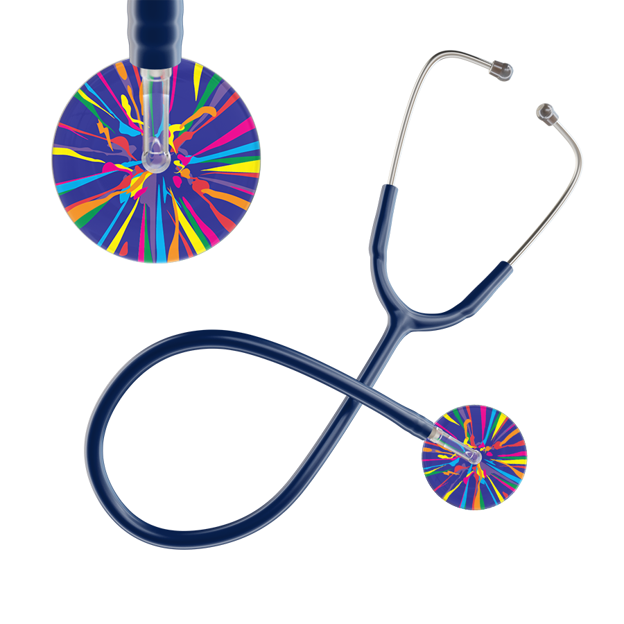 Ultrascope Single Stethoscope Royal Blue Confetti / Adult / Navy Confetti Stethoscope