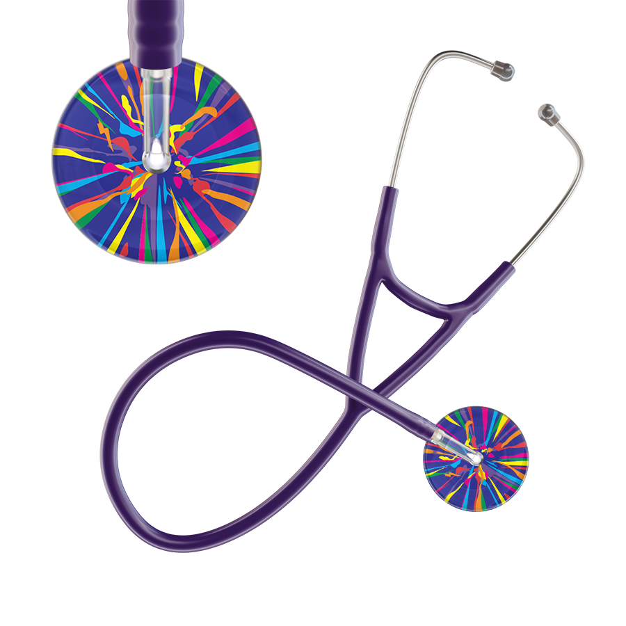 Ultrascope Single Stethoscope Royal Blue Confetti / Adult / Purple Confetti Cardiology Stethoscope