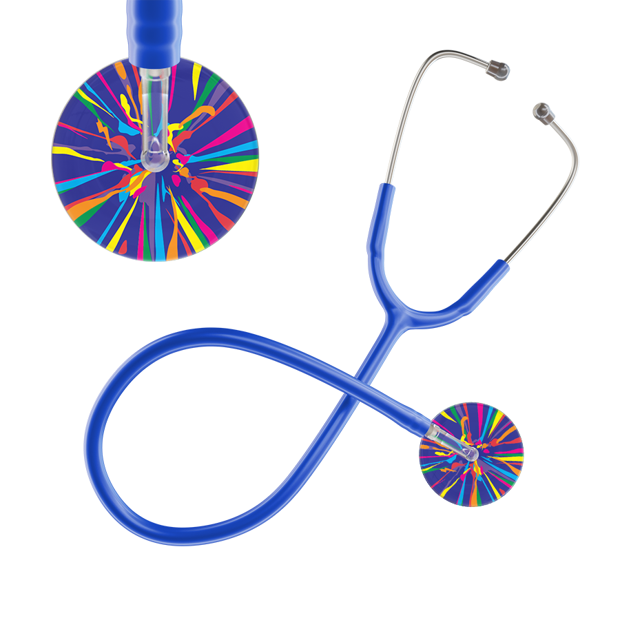 Ultrascope Single Stethoscope Royal Blue Confetti / Adult / Royal Blue Confetti Stethoscope