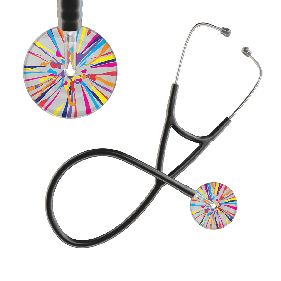 Ultrascope Single Stethoscope Silver Confetti / Adult / Black Confetti Cardiology Stethoscope