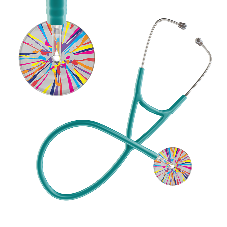 Ultrascope Single Stethoscope Silver Confetti / Adult / Jade Confetti Cardiology Stethoscope