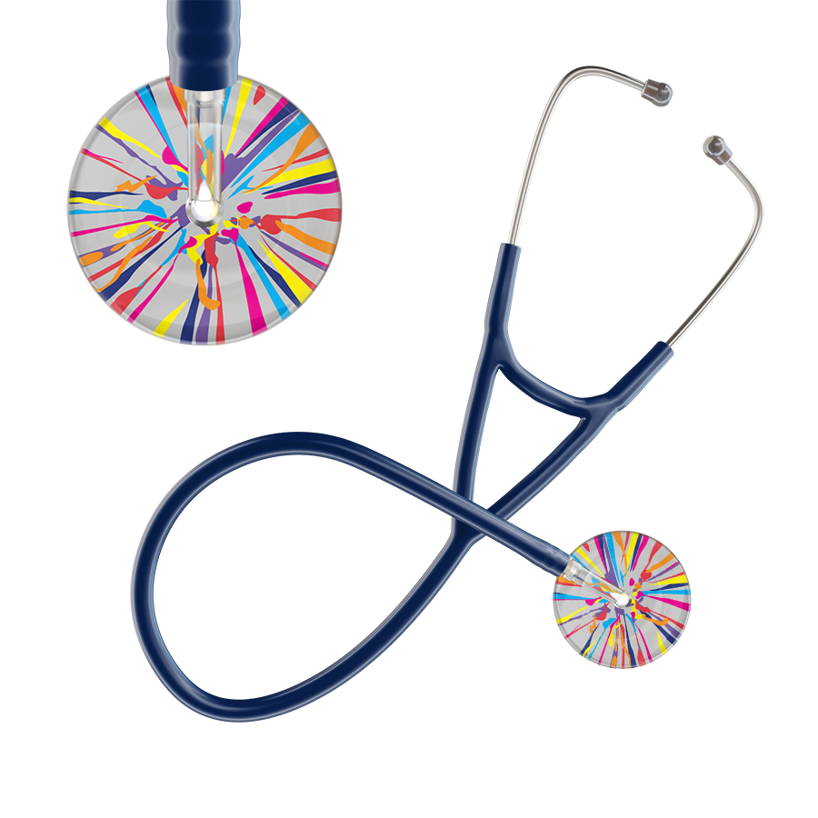 Ultrascope Single Stethoscope Silver Confetti / Adult / Navy Confetti Cardiology Stethoscope