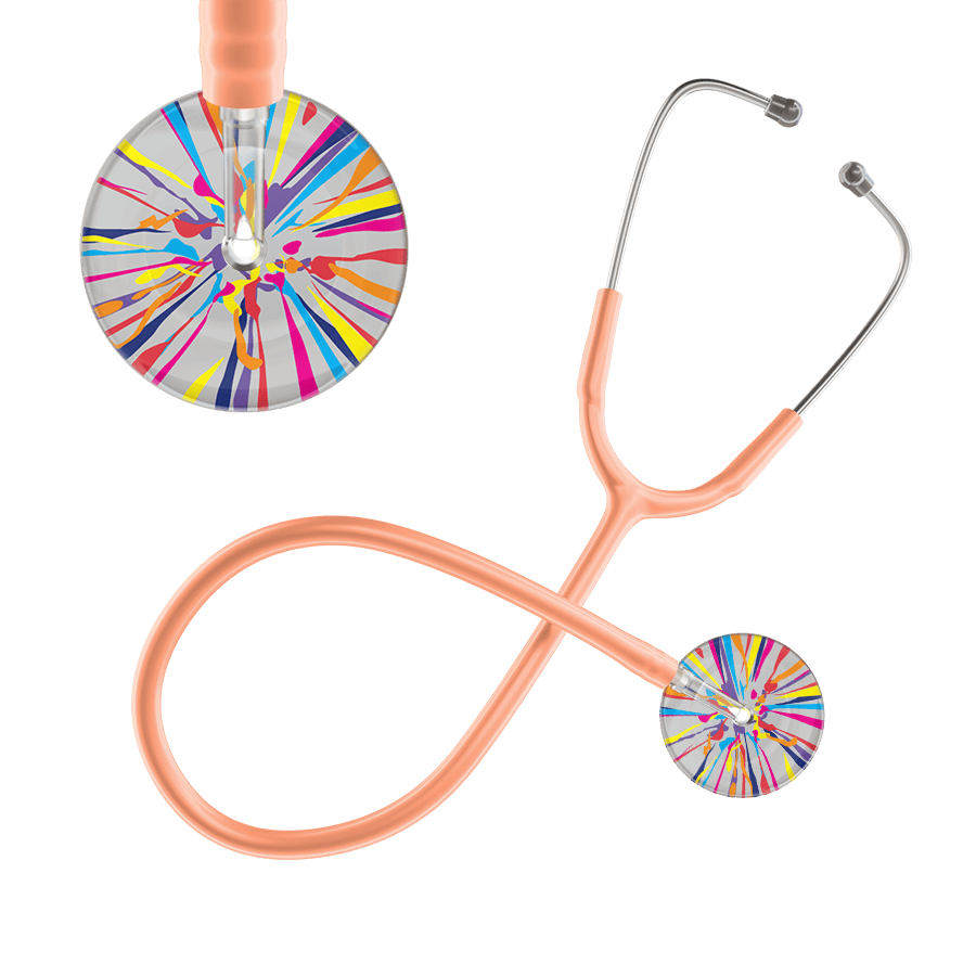 Ultrascope Single Stethoscope Silver Confetti / Adult / Peach Confetti Stethoscope