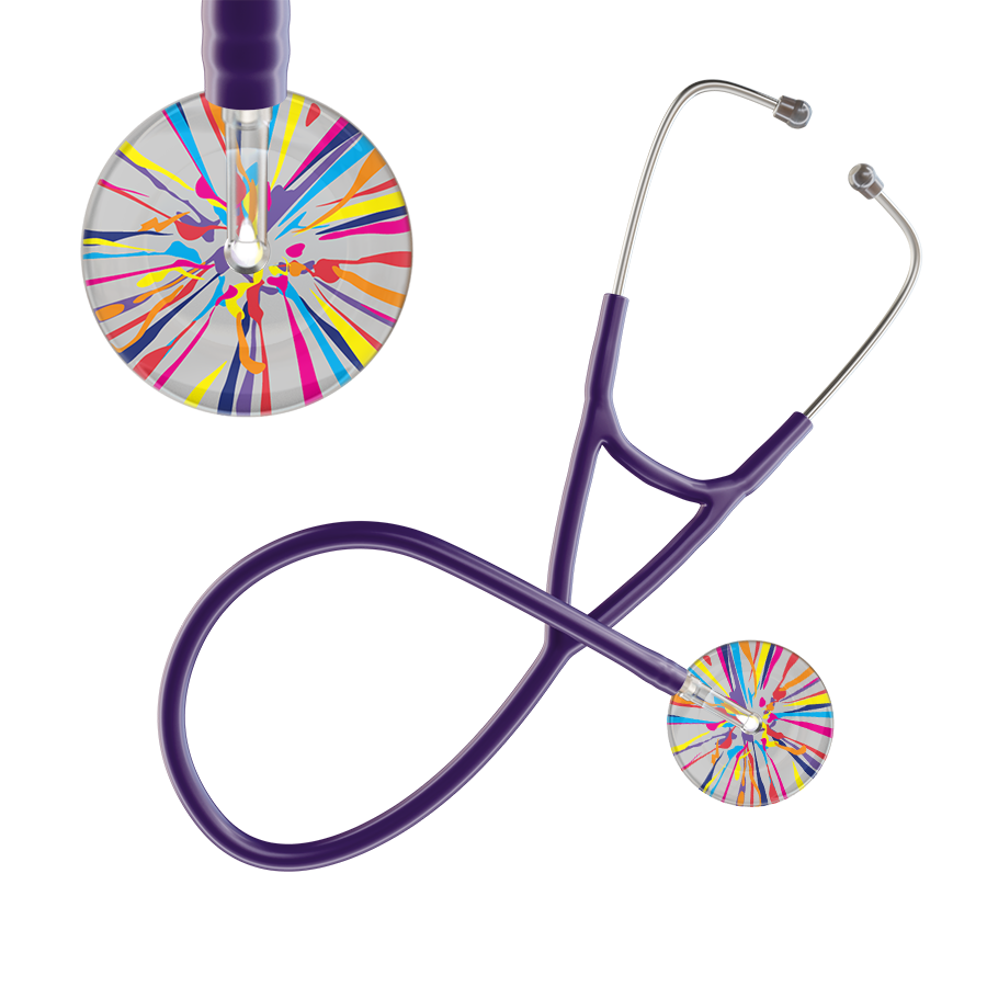 Ultrascope Single Stethoscope Silver Confetti / Adult / Purple Confetti Cardiology Stethoscope