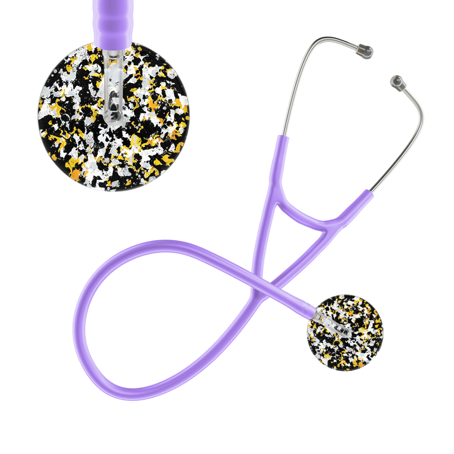 Ultrascope Single Stethoscope Shabby Chic Black (BK) / Adult / Lavender Shabby Chic Cardiology Stethoscope