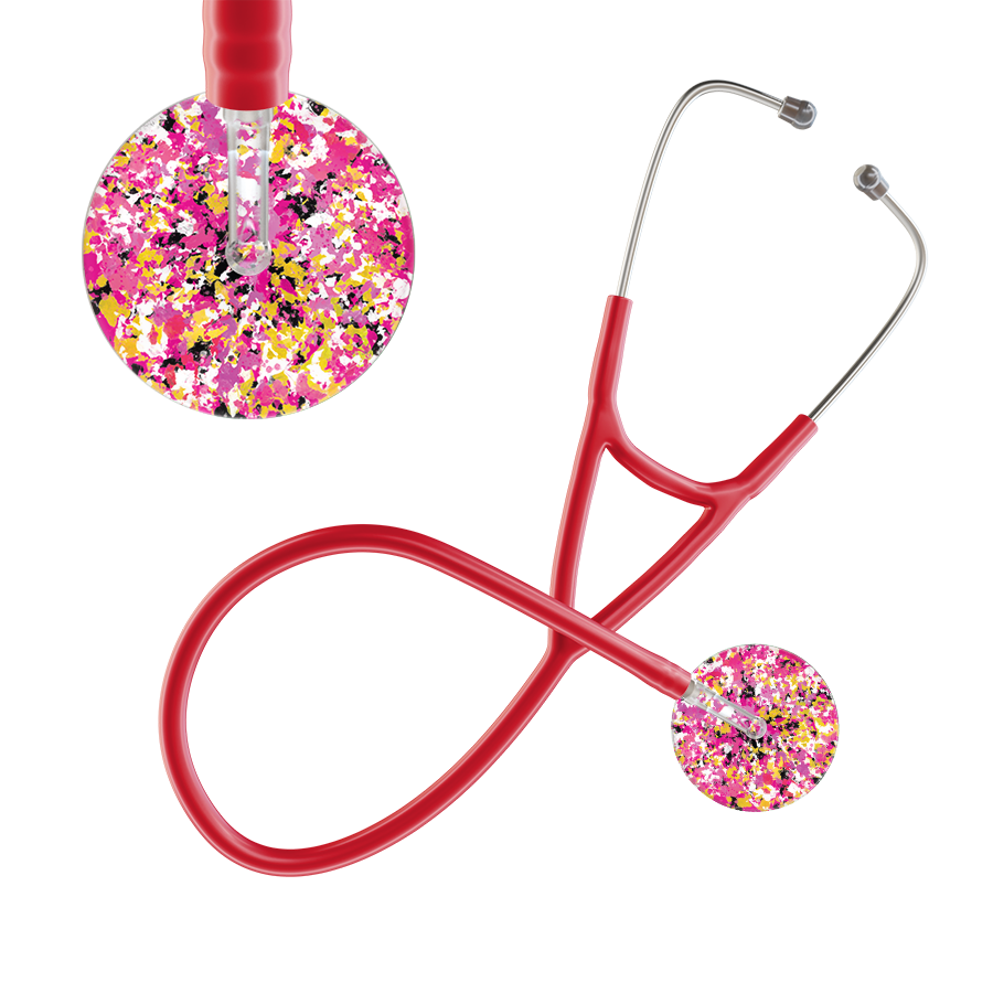 Ultrascope Single Stethoscope Shabby Chic Hot Pink (HP) / Adult / Red Shabby Chic Cardiology Stethoscope