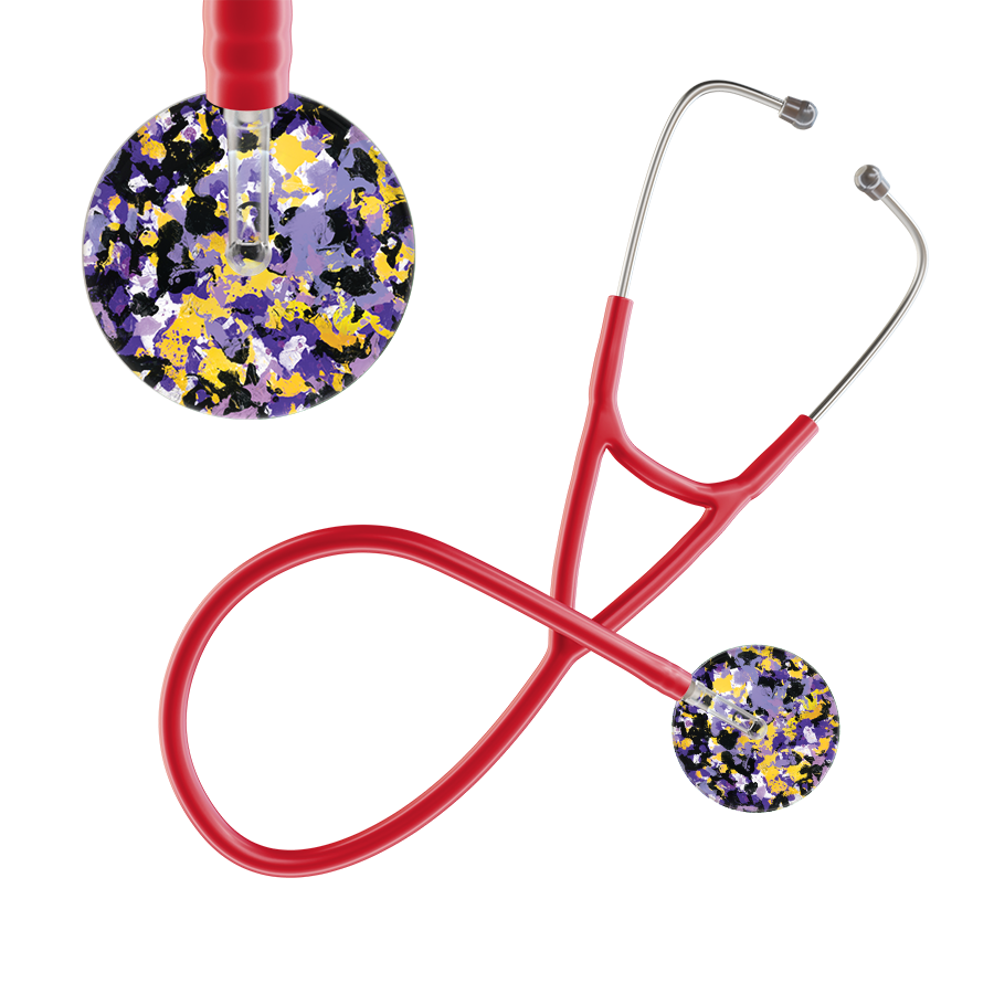 Ultrascope Single Stethoscope Shabby Chic Purple (PU) / Adult / Red Shabby Chic Cardiology Stethoscope