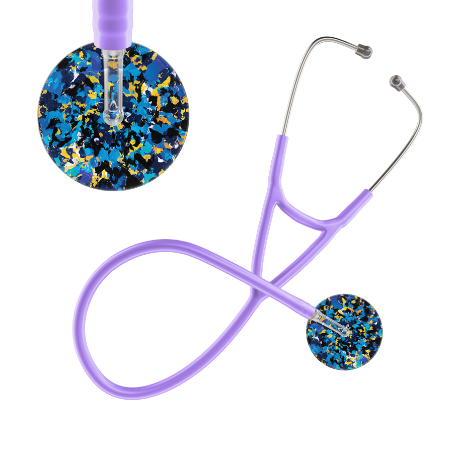 Ultrascope Single Stethoscope Shabby Chic Royal Blue (RB) / Adult / Lavender Shabby Chic Cardiology Stethoscope