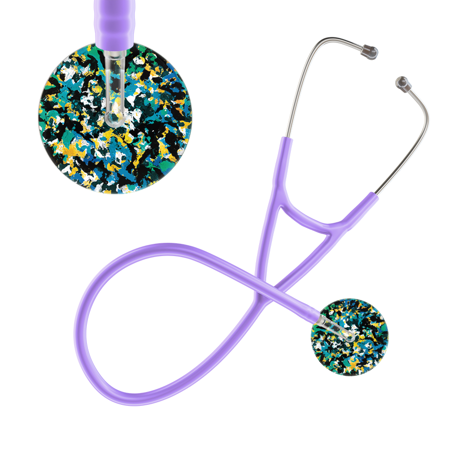 Ultrascope Single Stethoscope Shabby Chic Teal (TE) / Adult / Lavender Shabby Chic Cardiology Stethoscope