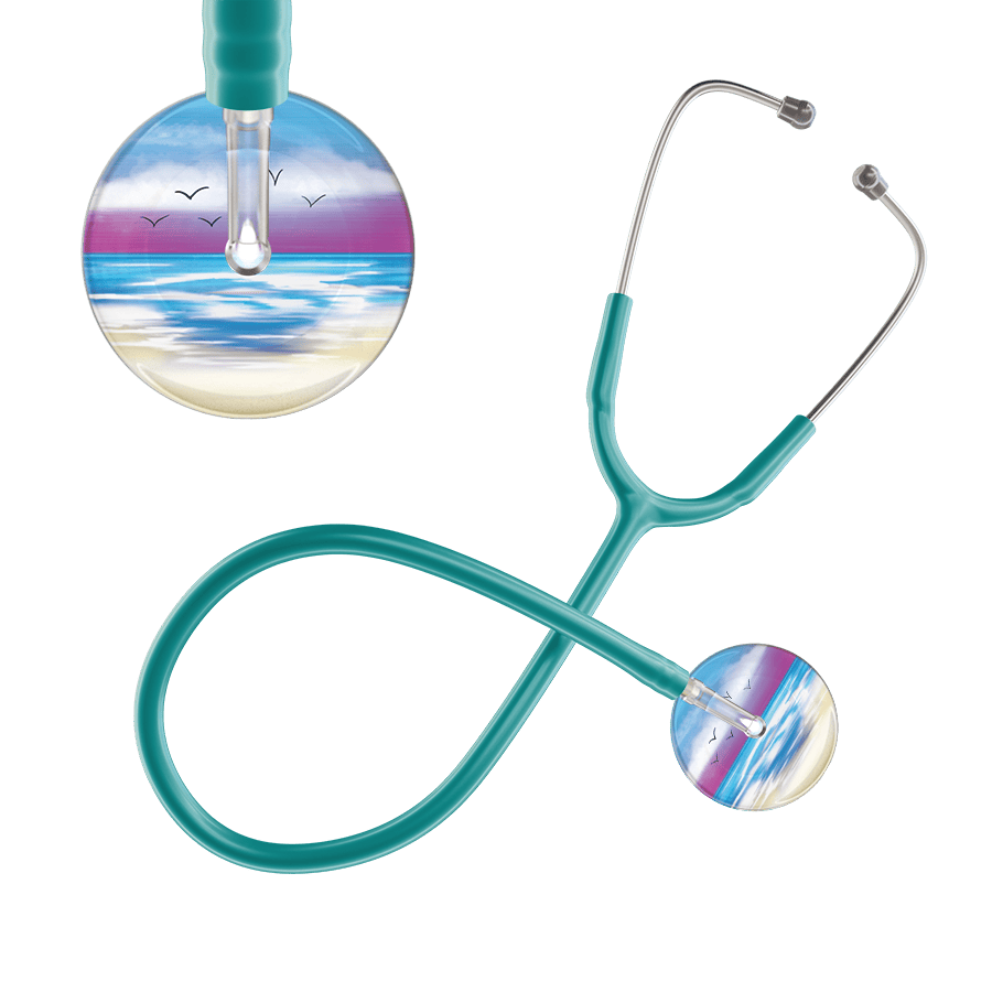 Ultrascope Single Stethoscope Blue Beach / Adult / Jade Beach Stethoscope