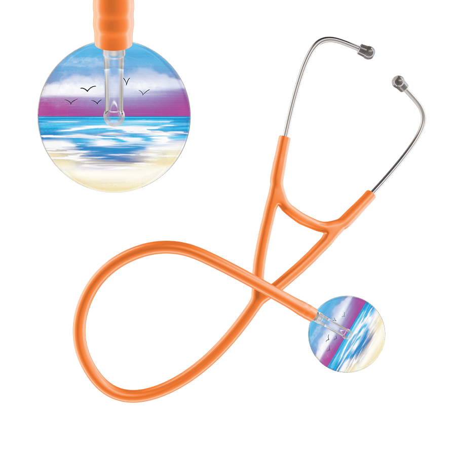 Ultrascope Single Stethoscope Blue Beach / Adult / Orange Beach Cardiology Stethoscope