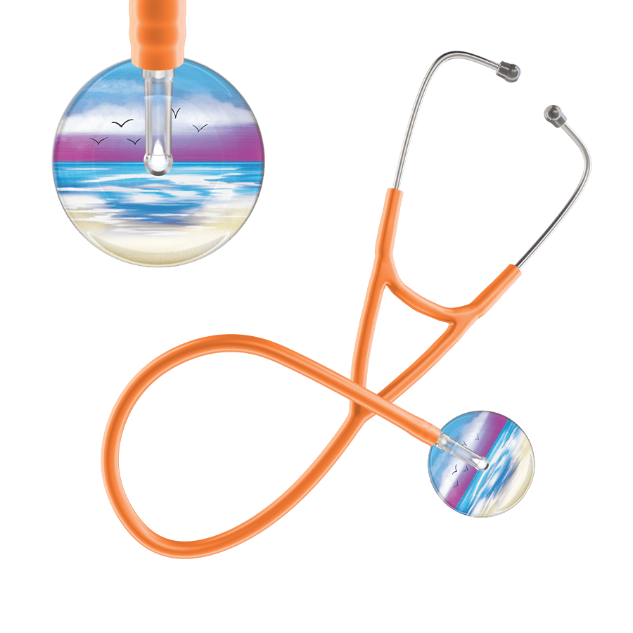 Ultrascope Single Stethoscope Blue Beach / Adult / Orange Beach Cardiology Stethoscope