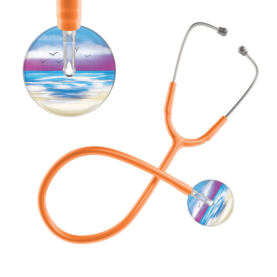 Ultrascope Single Stethoscope Blue Beach / Adult / Orange Beach Stethoscope