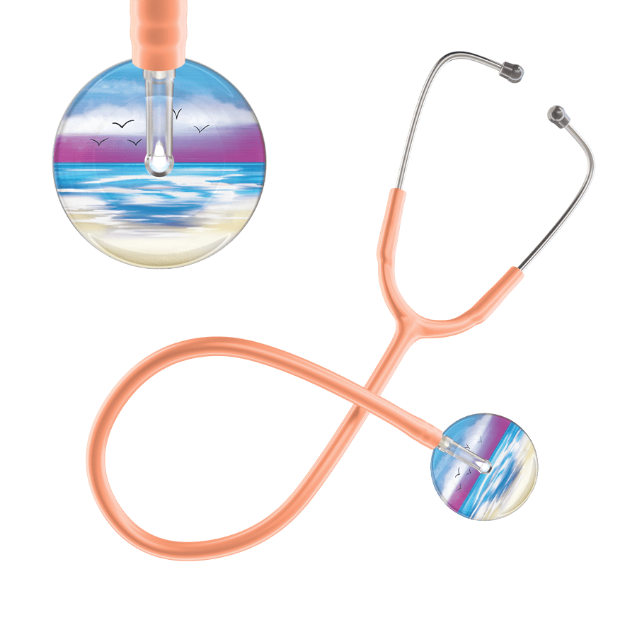 Ultrascope Single Stethoscope Blue Beach / Adult / Peach Beach Stethoscope