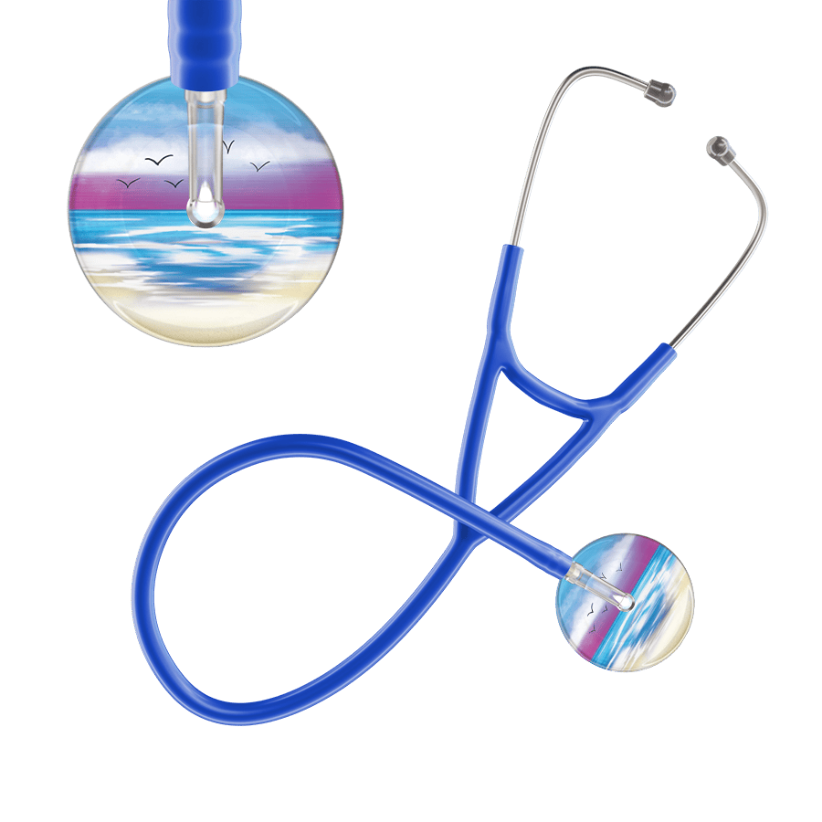 Ultrascope Single Stethoscope Blue Beach / Adult / Royal Blue Beach Cardiology Stethoscope