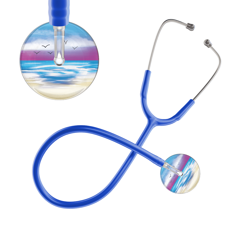 Ultrascope Single Stethoscope Blue Beach / Adult / Royal Blue Beach Stethoscope