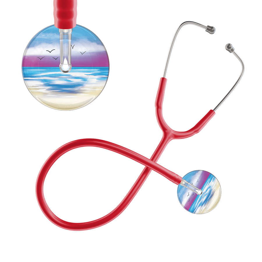 Ultrascope Single Stethoscope Blue Beach / Adult / Red Beach Stethoscope