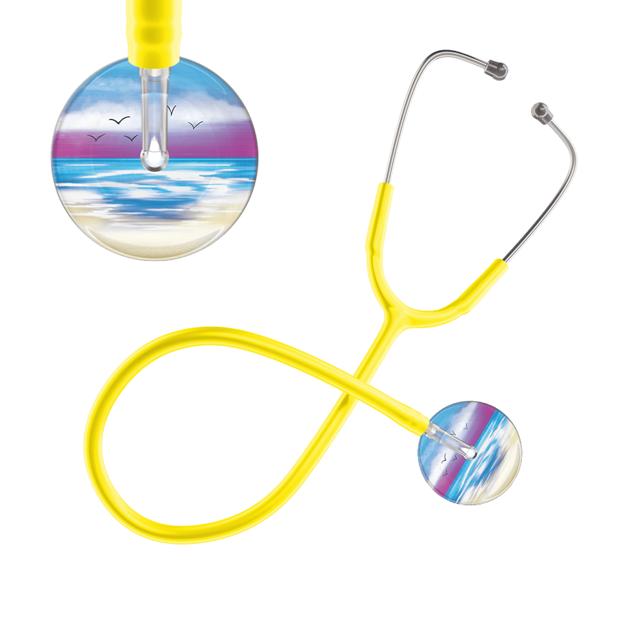 Ultrascope Single Stethoscope Blue Beach / Adult / Yellow Beach Stethoscope