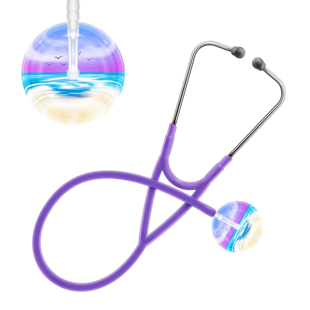 Ultrascope Single Stethoscope Blue Beach / Adult / Lavender Beach Stethoscope (Cardiology TEST) (Copy)