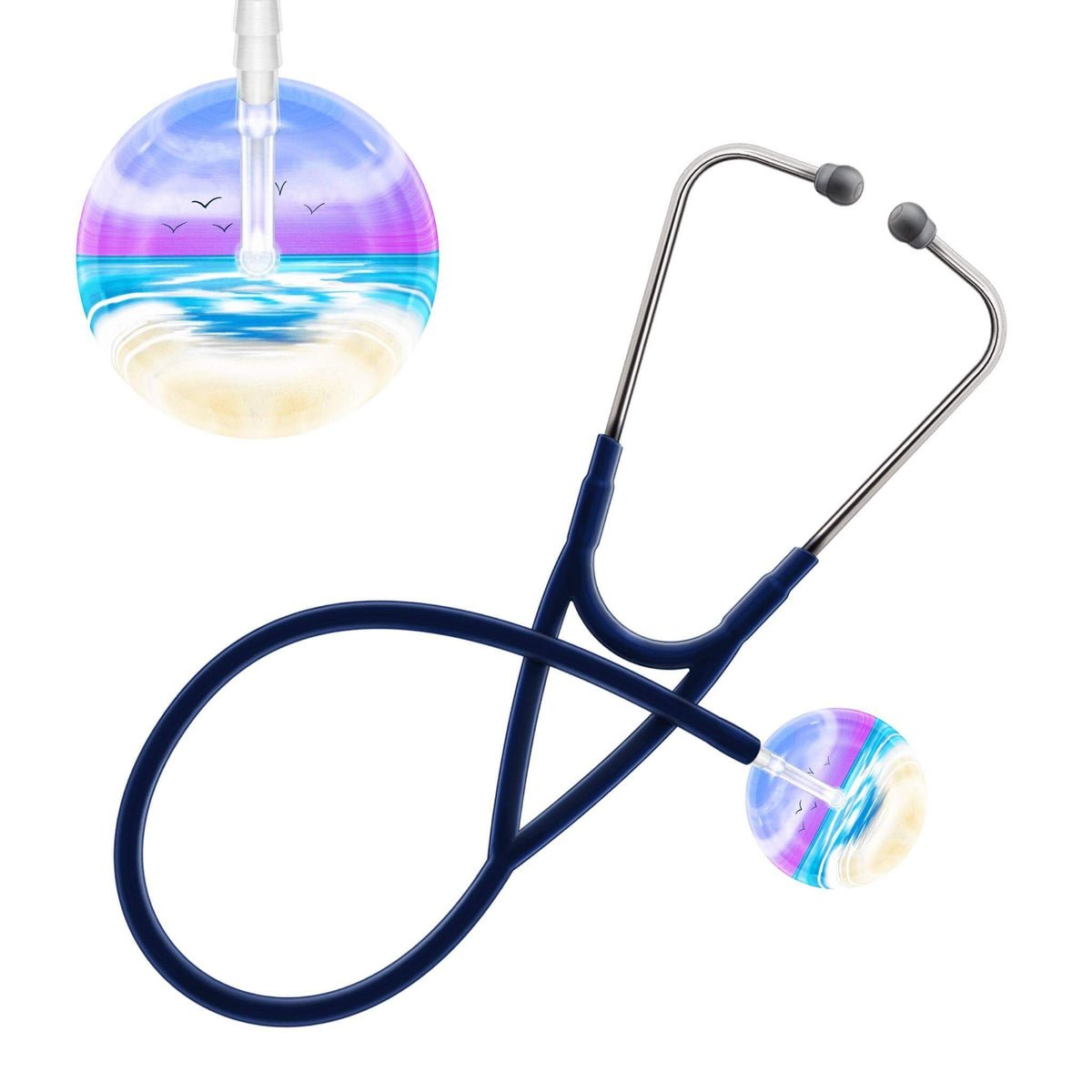 Ultrascope Single Stethoscope Blue Beach / Adult / Navy Beach Stethoscope (Cardiology TEST) (Copy)