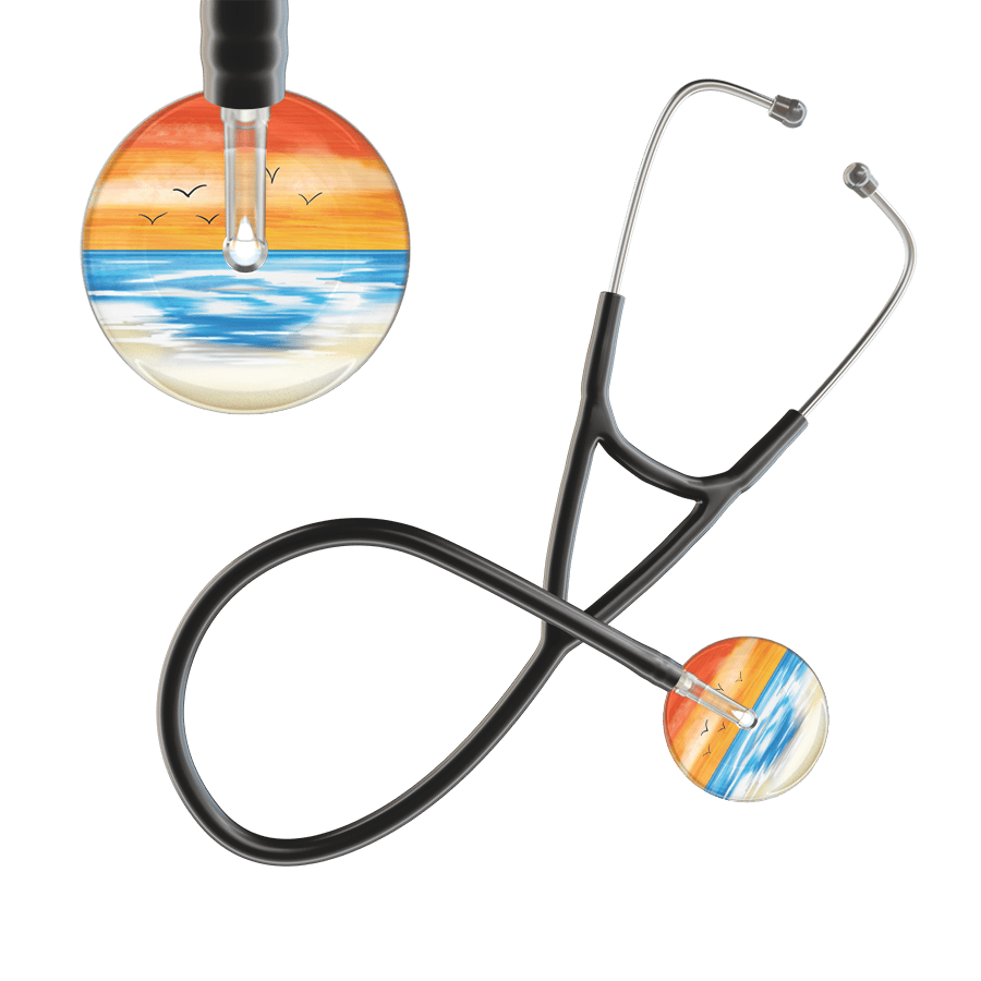 Ultrascope Single Stethoscope Orange Beach / Adult / Black Beach Cardiology Stethoscope
