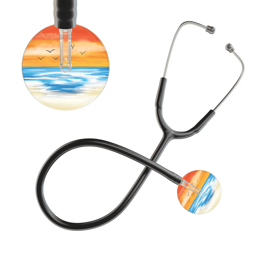 Ultrascope Single Stethoscope Orange Beach / Adult / Black Beach Stethoscope