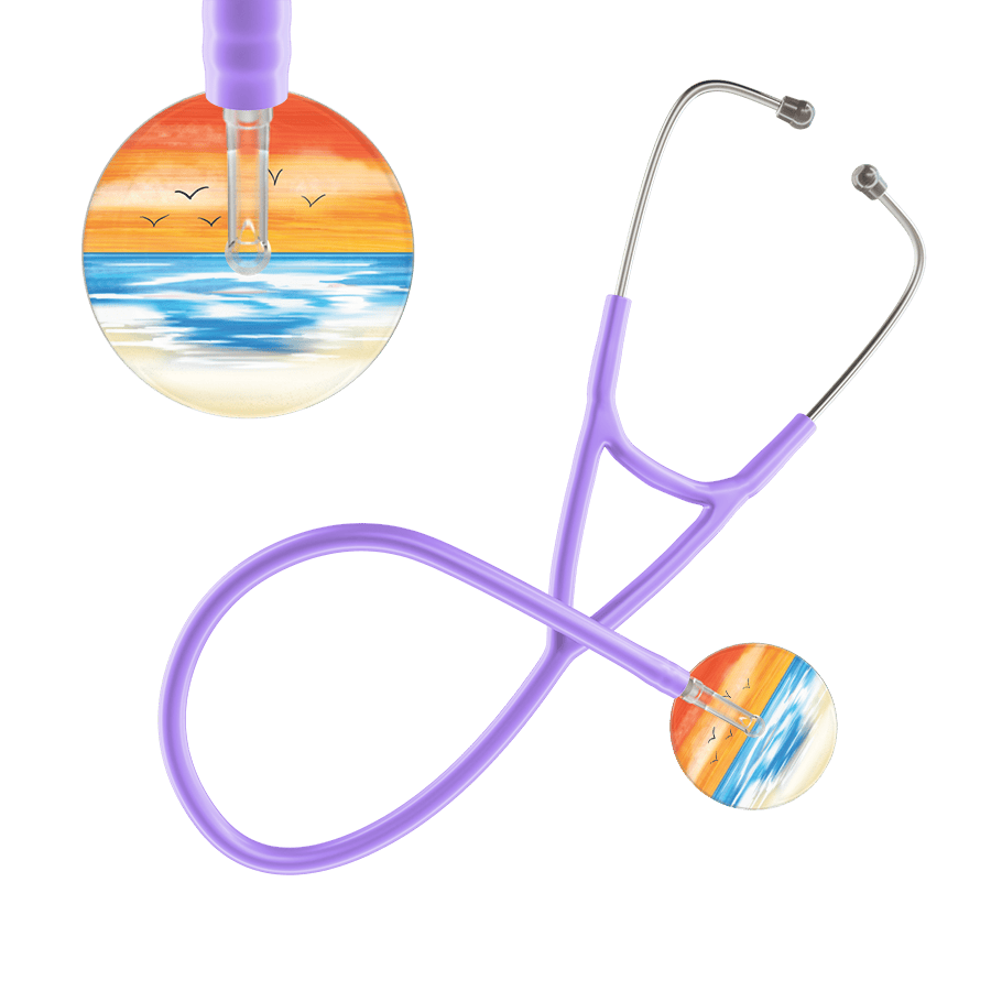 Ultrascope Single Stethoscope Orange Beach / Adult / Lavender Beach Cardiology Stethoscope