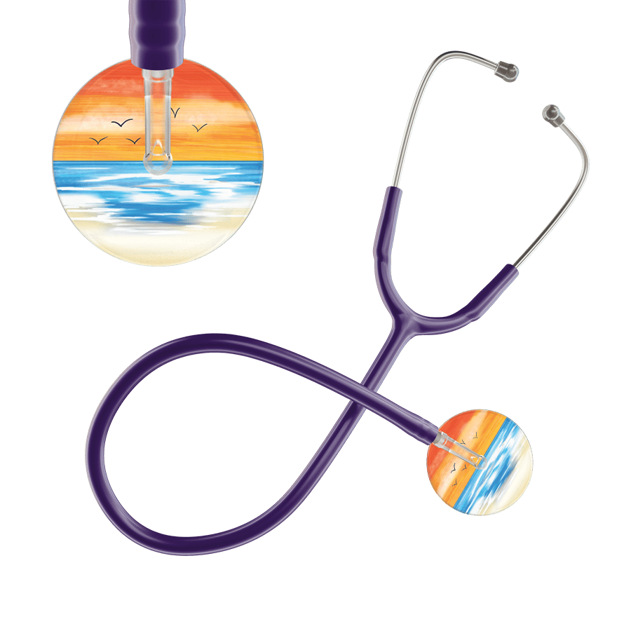 Ultrascope Single Stethoscope Orange Beach / Adult / Purple Beach Stethoscope