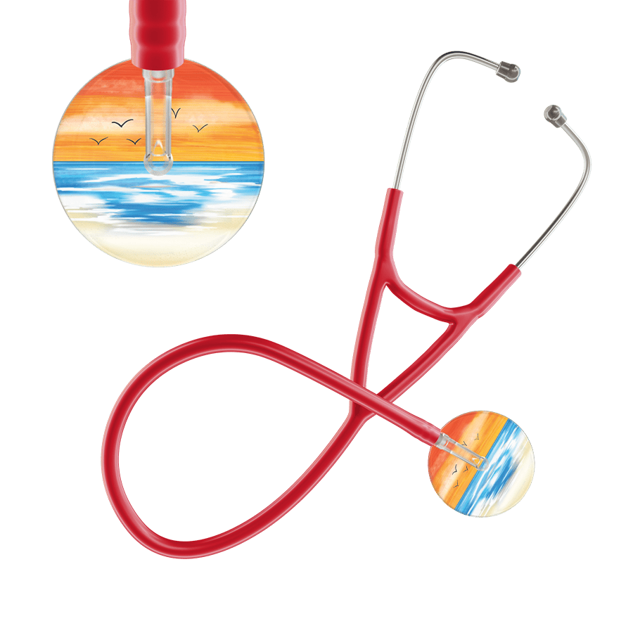 Ultrascope Single Stethoscope Orange Beach / Adult / Red Beach Cardiology Stethoscope
