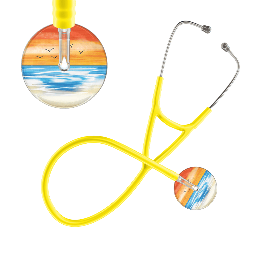 Ultrascope Single Stethoscope Orange Beach / Adult / Yellow Beach Cardiology Stethoscope