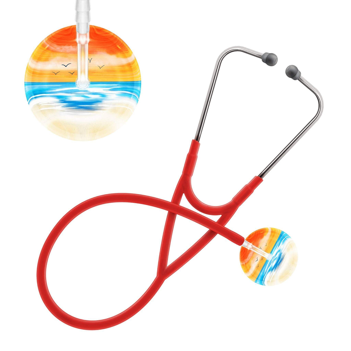 Ultrascope Single Stethoscope Orange Beach / Adult / Red Beach Stethoscope (Cardiology TEST) (Copy)