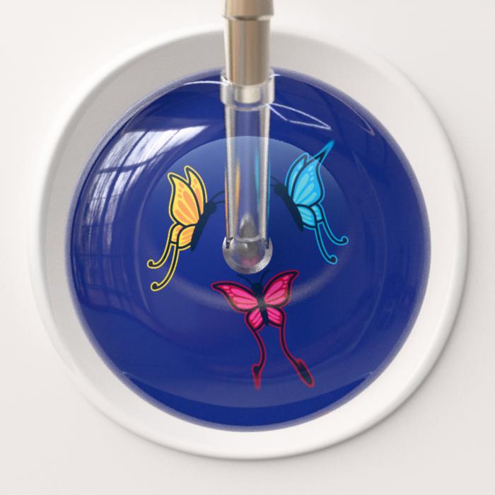 Ultrascope Stethoscope Head Royal Blue Butterflies / Adult Butterflies Stethoscope Head