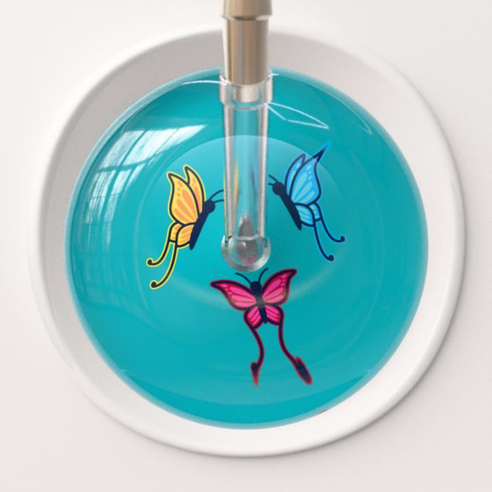 Ultrascope Stethoscope Head Teal Butterflies / Adult Butterflies Stethoscope Head