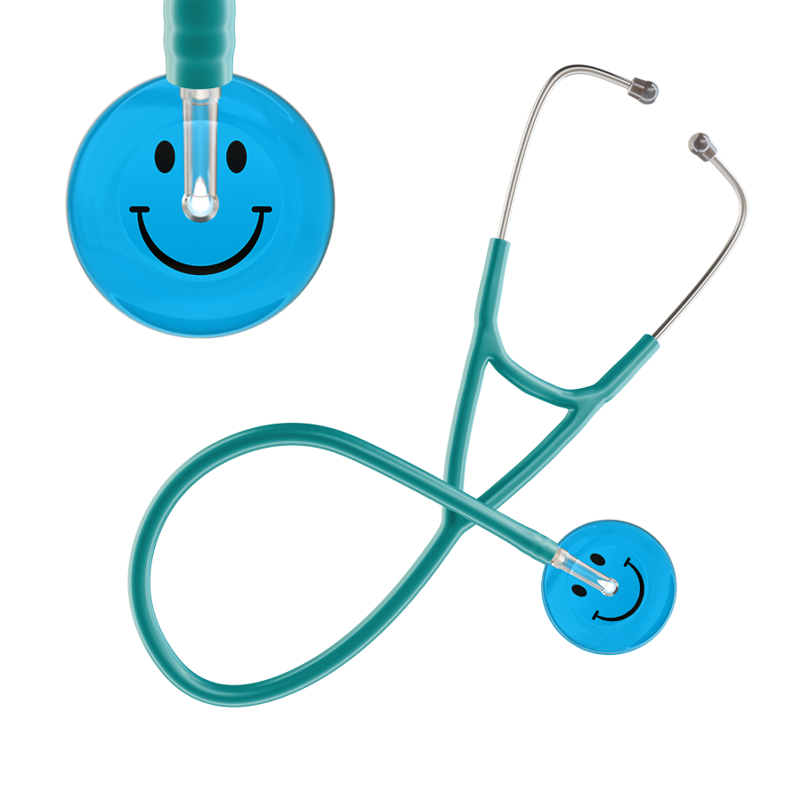 Dark Smiley Face Cardiology Stethoscope